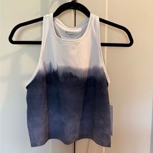 Athleta White to Navy Ombre Athletic Tank